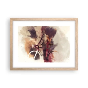 Affisch i ram av ljusek - Cyklelsjäl i marmorform - 40x30 cm