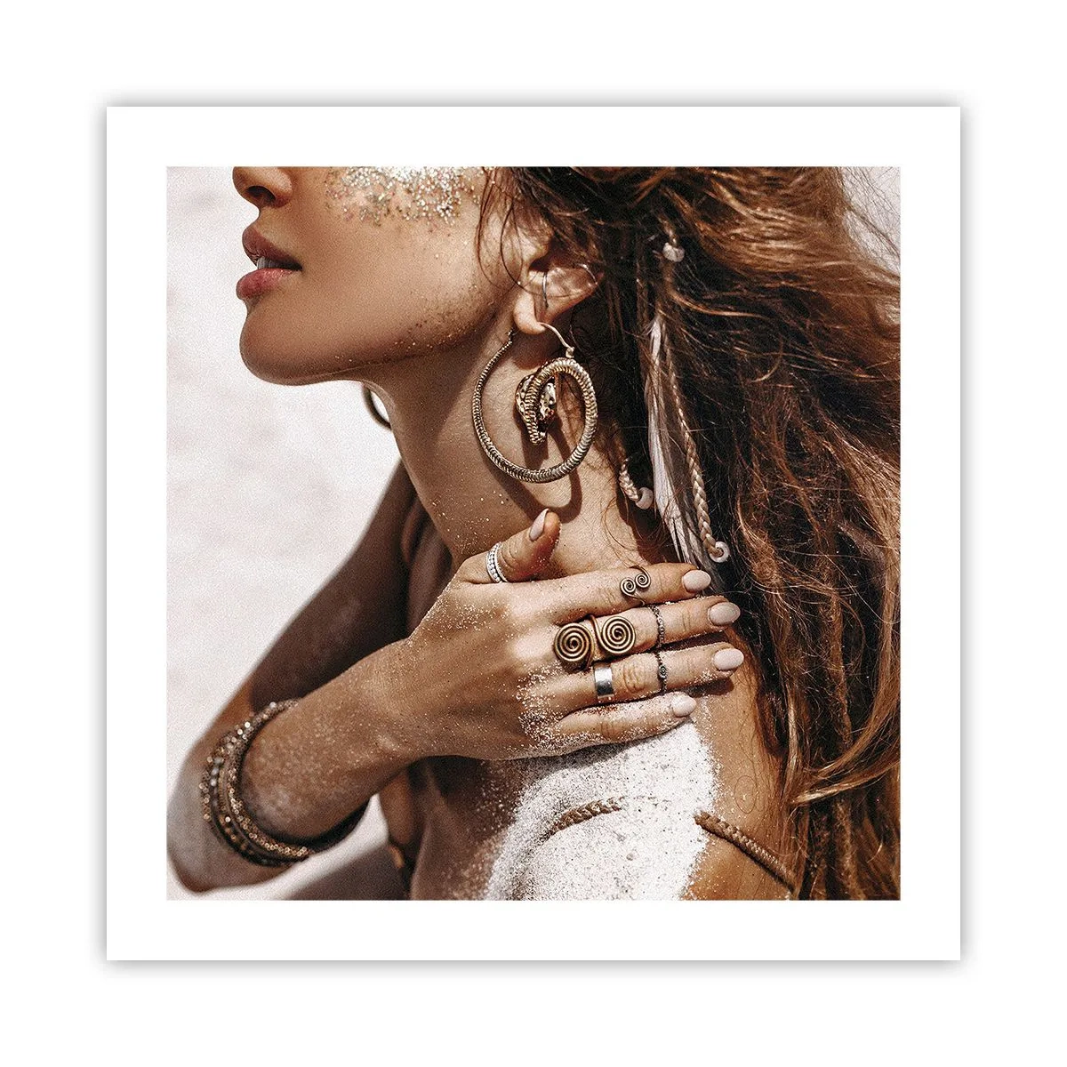 Affisch - Vilda strandens drottning - 50x50 cm