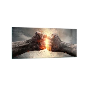 Glastavla - Bild på glas - Stå upp och kämpa - 120x50 cm