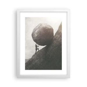 Affisch i vit ram - Jag tror i strid mot hoppet - 30x40 cm