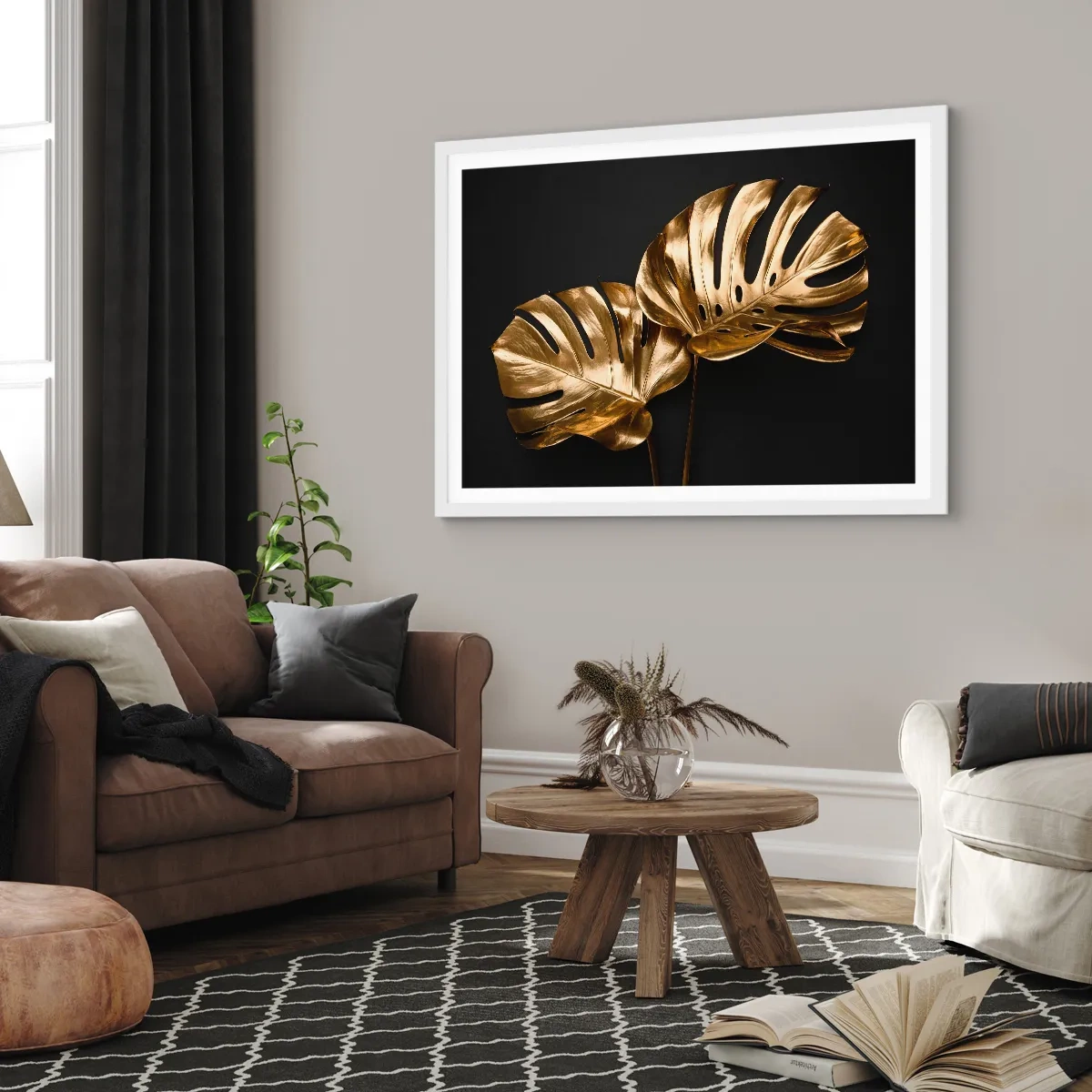 Affisch i vit ram - Naturens skatter - 50x40 cm