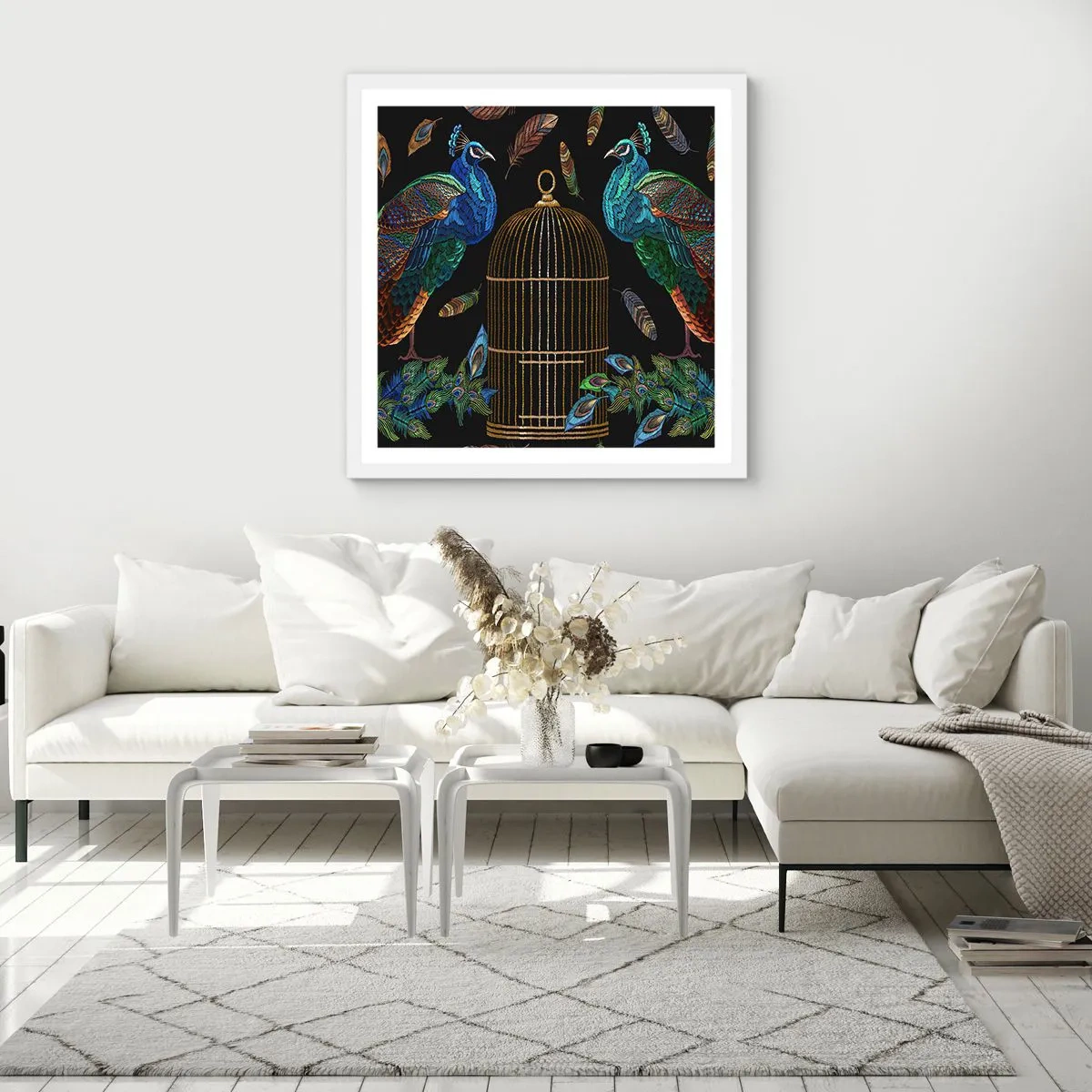 Affisch i vit ram - I kungliga kläder - 50x50 cm