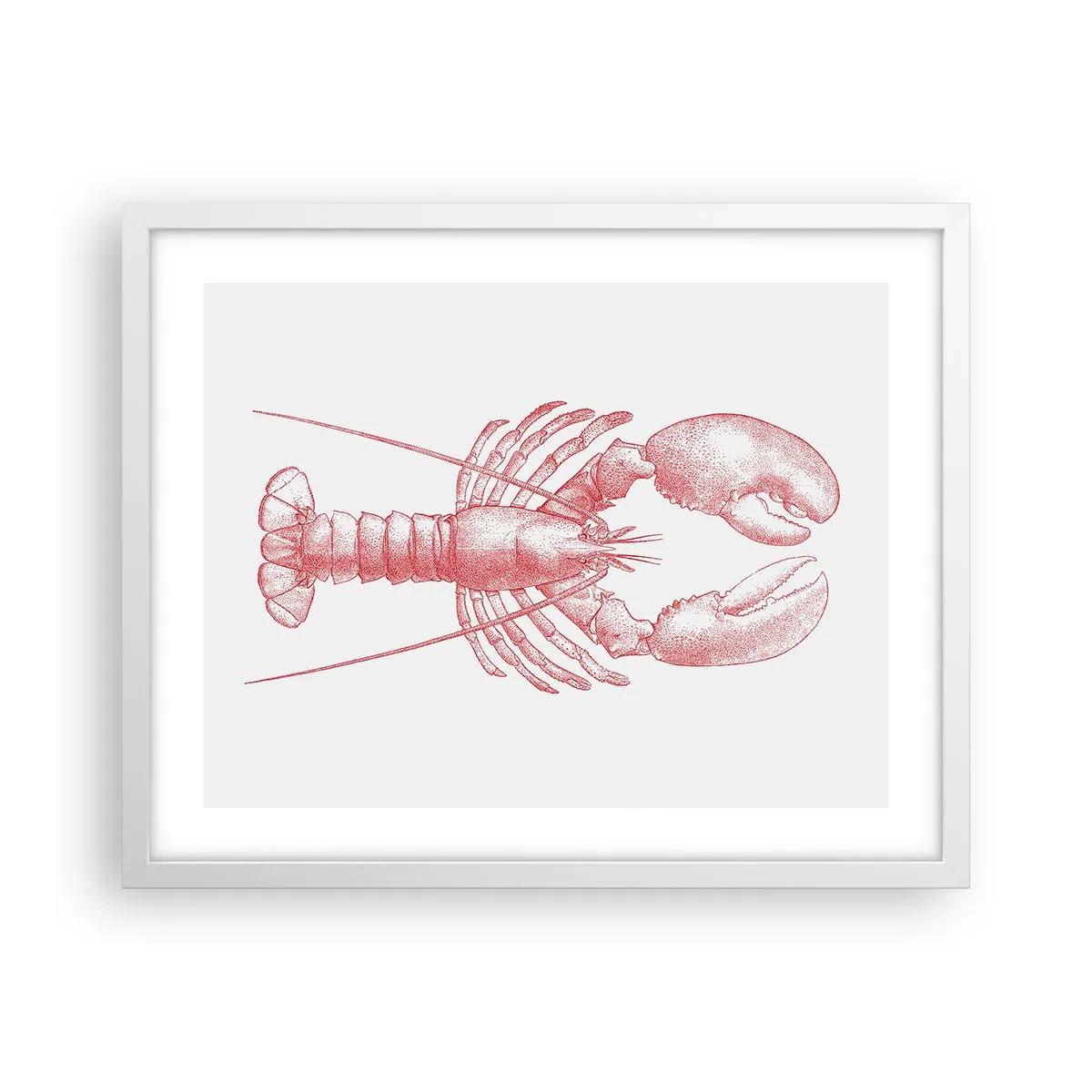 Affisch i vit ram - Hummer värdig Homer - 50x40 cm
