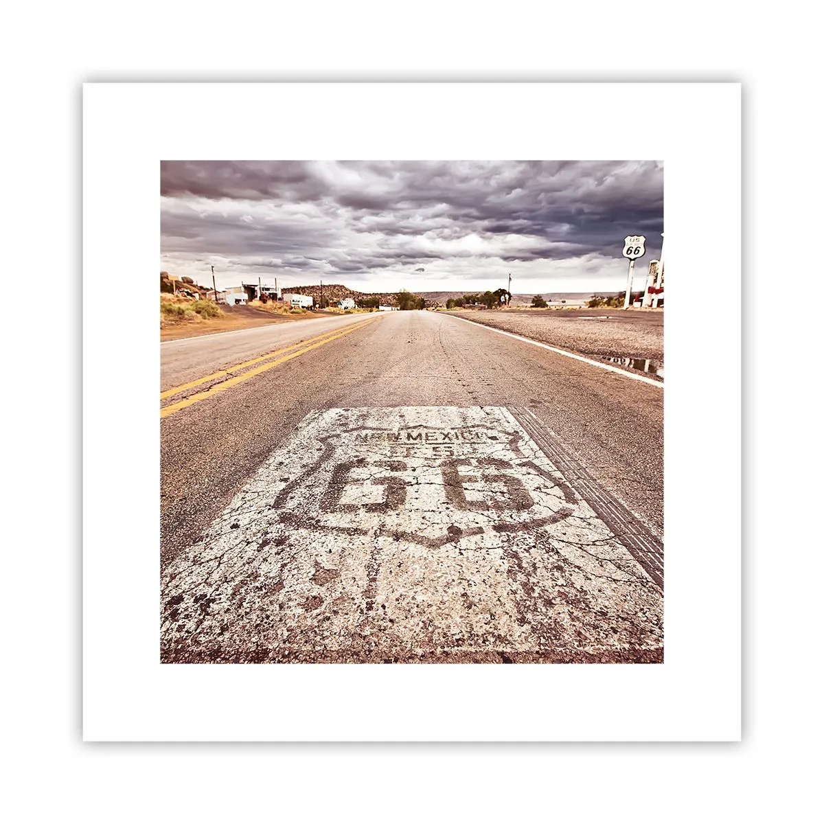 Affisch - Mother Road - amerikanska legenden - 30x30 cm