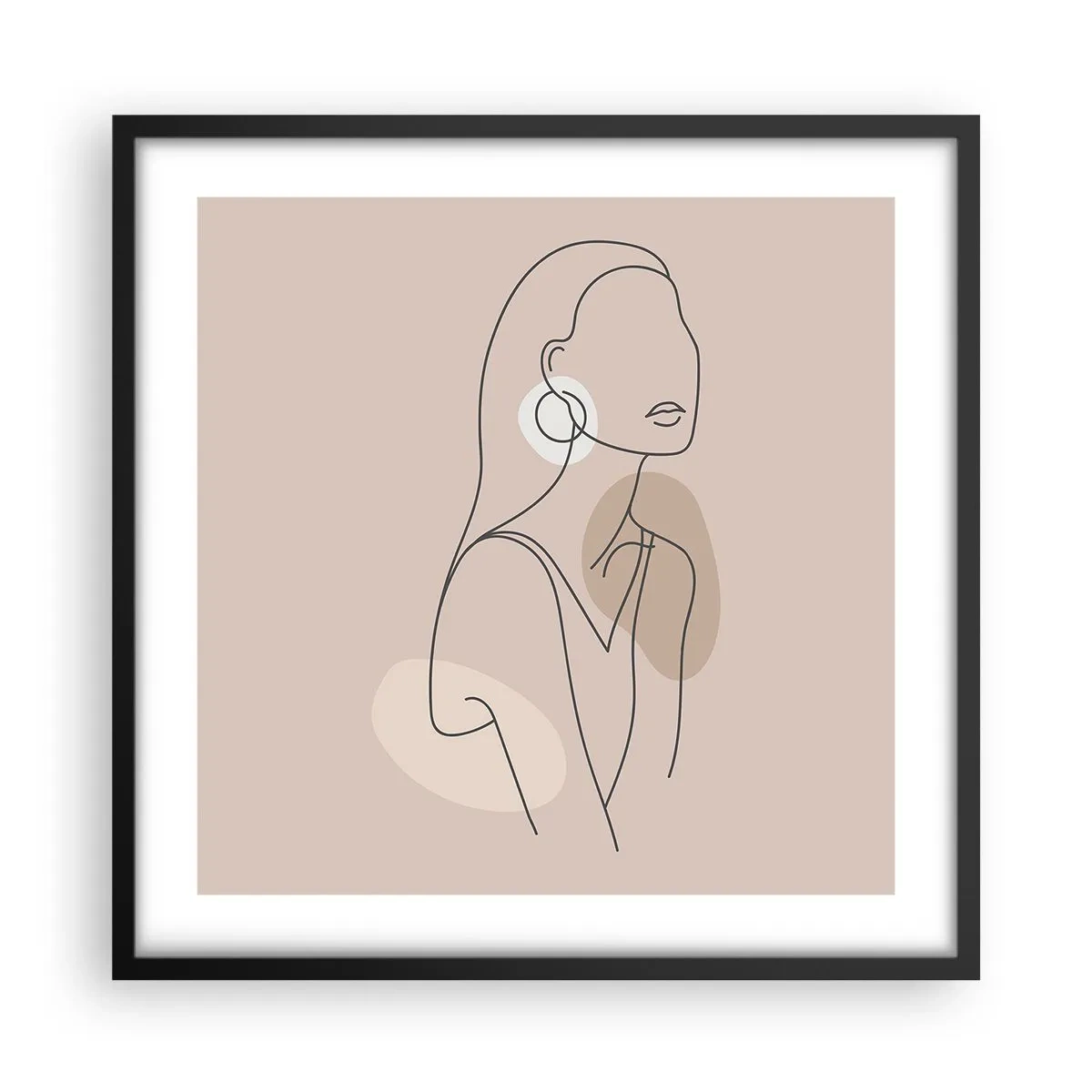 Affisch i svart ram - Flickaktighetens ikon - 50x50 cm