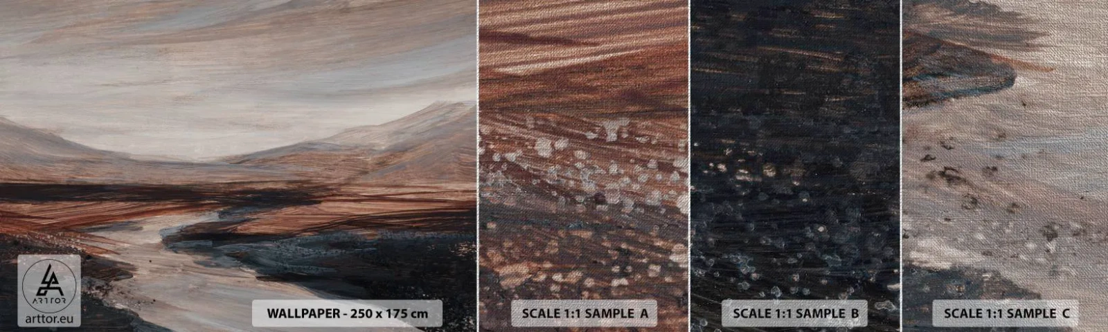 Provbit av fototapet Premium Canvas - Fridfull dal - Landskap, Landskap, Bit - 100x30 cm