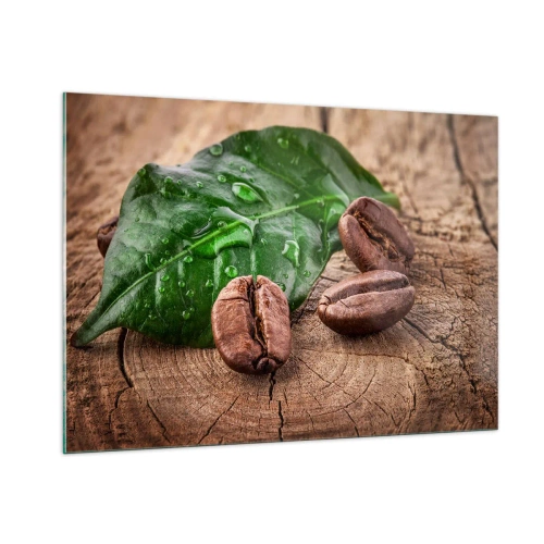 Glastavla - Bild på glas - Äkta och svart - 100x70 cm