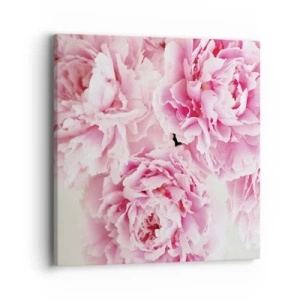 Canvastavla - Bild på duk - Rosa prakt - 40x40 cm
