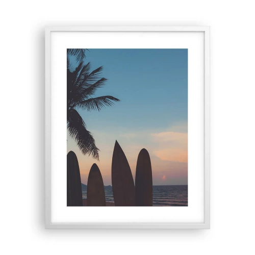 Affisch i vit ram - Imorgon blir det också kul - 40x50 cm