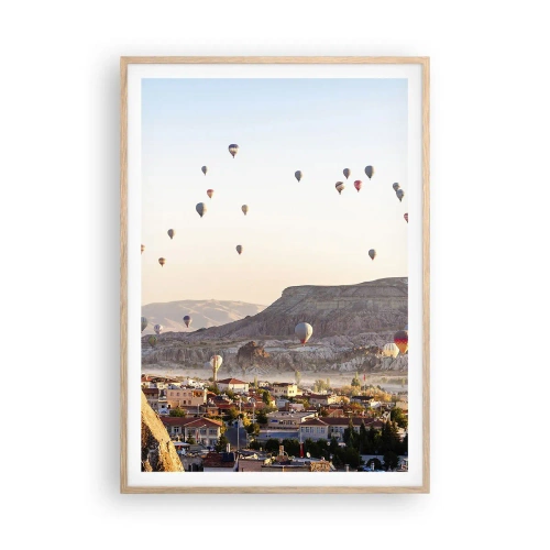 Affisch i ram av ljusek - Som båtar på himlen - 70x100 cm