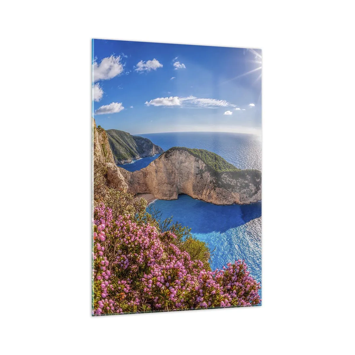 Glastavla - Bild på glas - Min stora grekiska semester - 70x100 cm