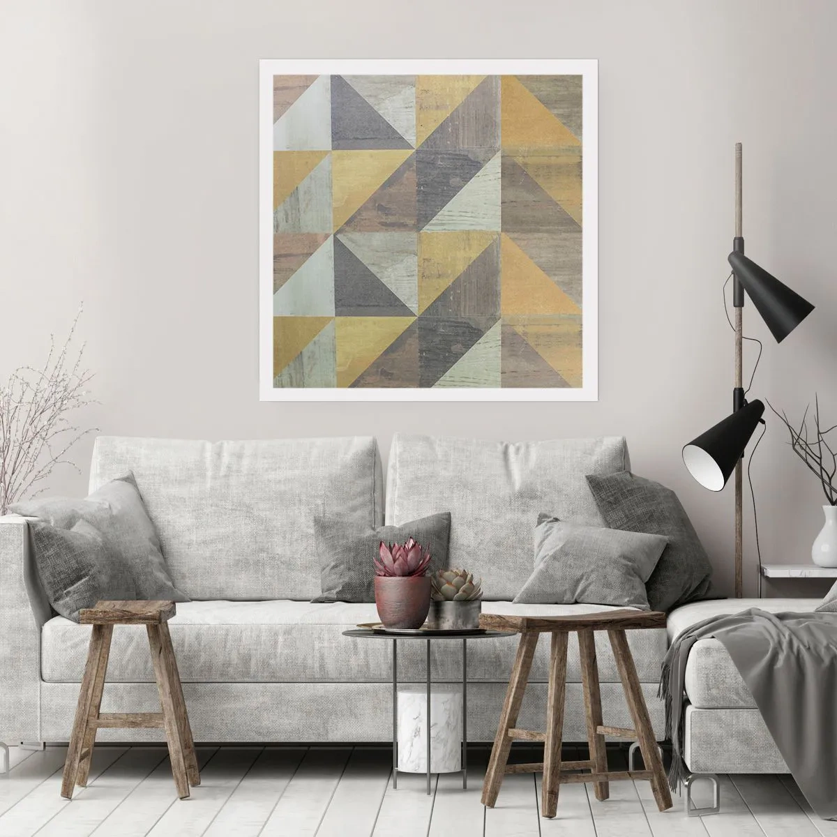 Affisch - Under triangelns vinkel - 50x50 cm