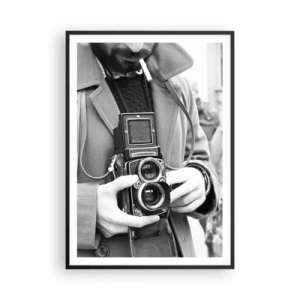 Affisch i svart ram - I retrostil - 70x100 cm