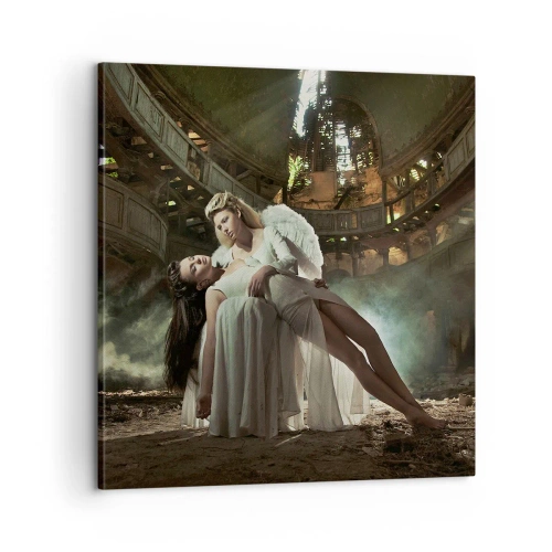 Canvastavla - Bild på duk - Gamla teaterns anda - 60x60 cm