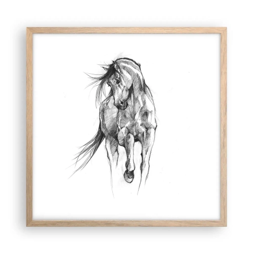 Affisch i ram av ljusek - Elegant trav - 50x50 cm