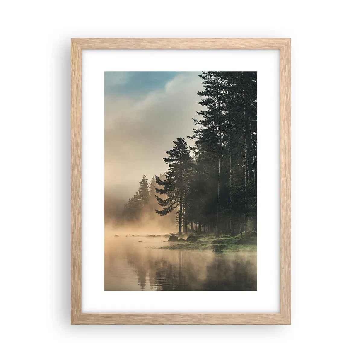 Affisch i ram av ljusek - Dagen föds - 30x40 cm