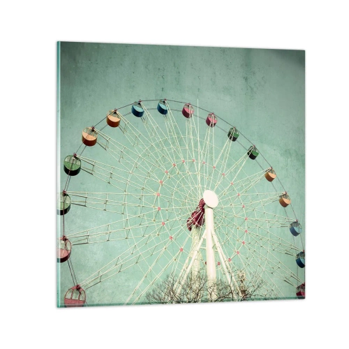 Glastavla - Bild på glas - Välkommen att ha kul - 60x60 cm