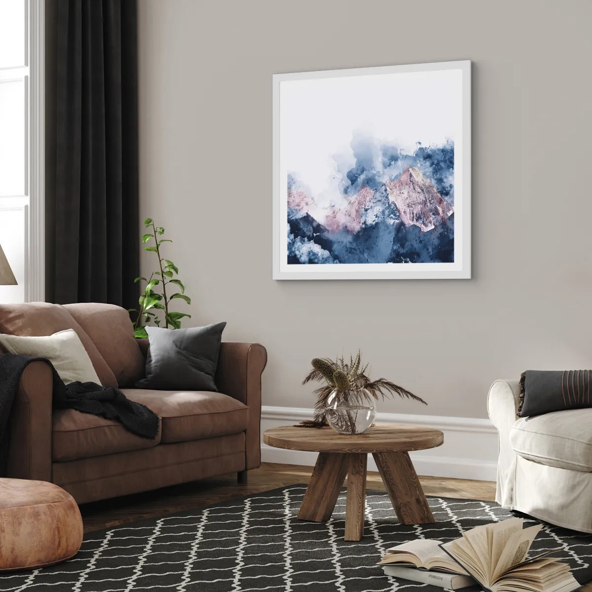 Affisch i vit ram - Det är toppen! - 50x50 cm