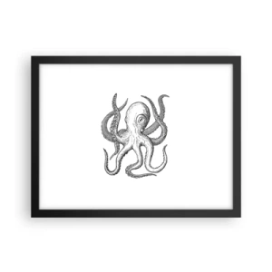 Affisch i svart ram - Dansar med vågorna - 40x30 cm