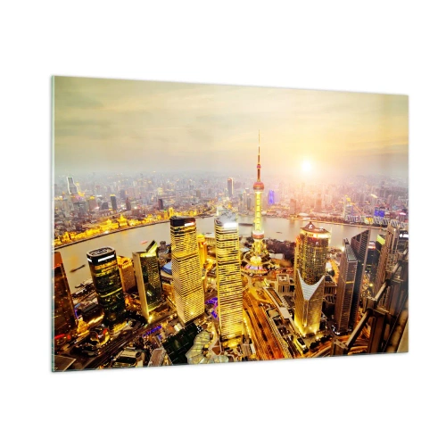 Glastavla - Bild på glas - Asiatisk dröm - 100x70 cm
