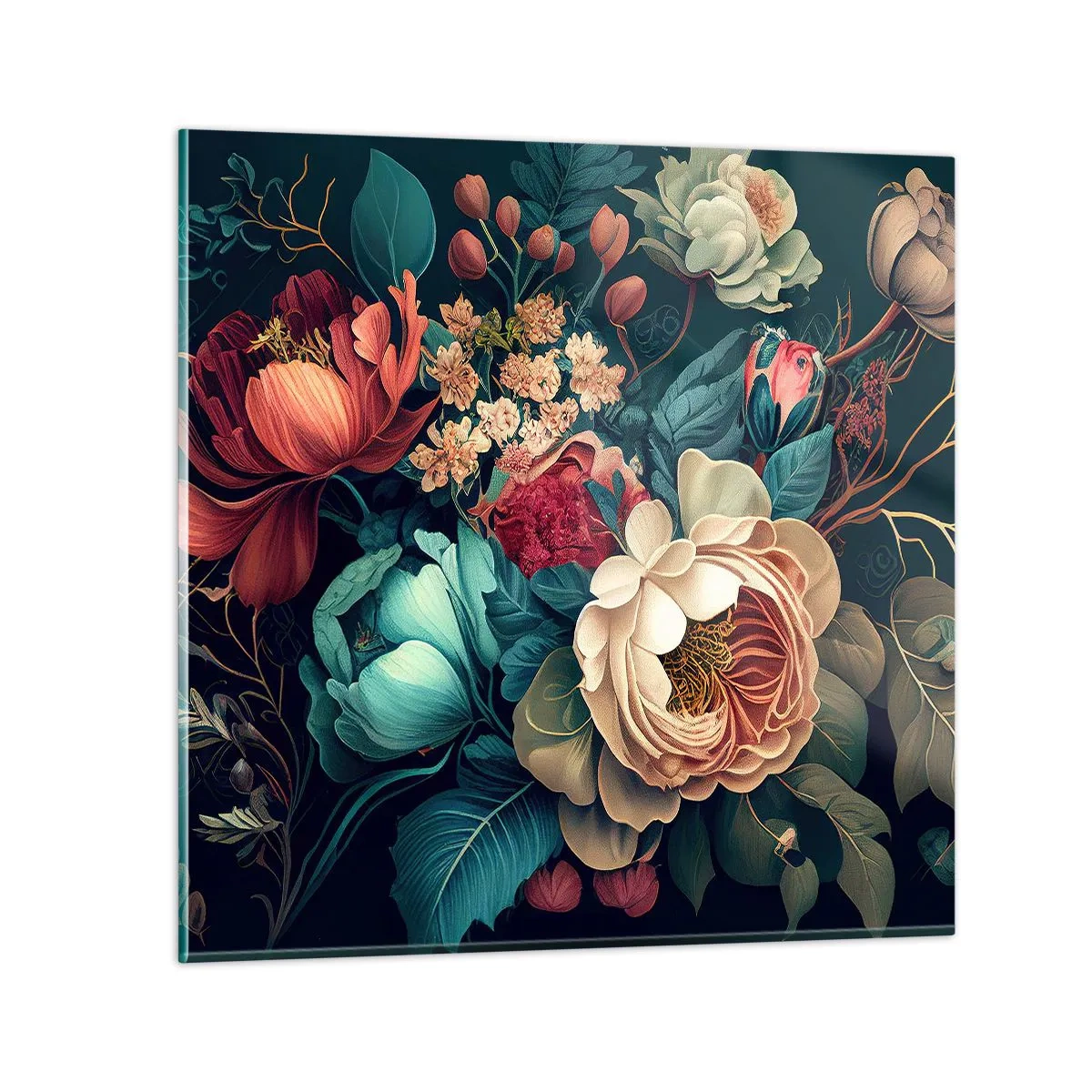 Glastavla - Bild på glas - Charm från 1800-talet - 40x40 cm