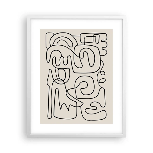 Affisch i vit ram - Följ spåret - 40x50 cm