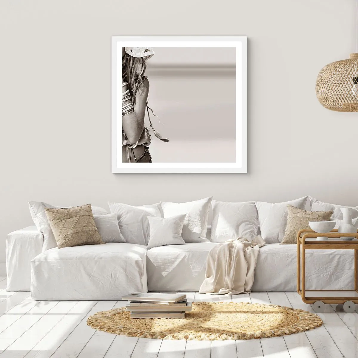 Affisch i vit ram - Som flickorna brukar - 60x60 cm