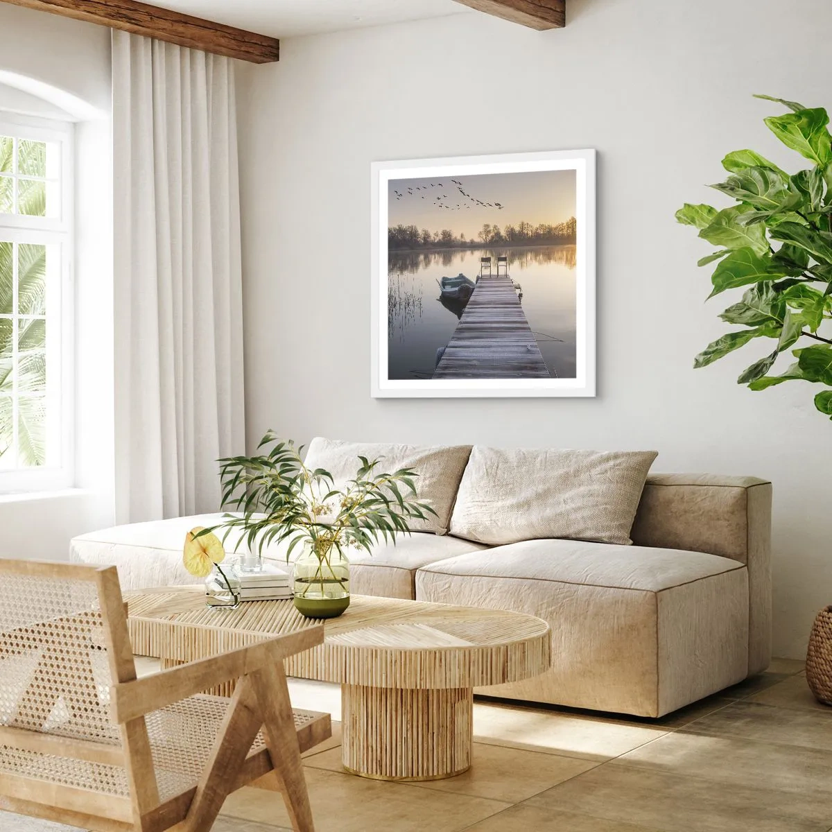 Affisch i vit ram - Kommer tillbaka om en viss tid - 60x60 cm