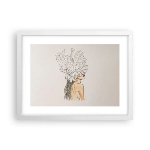 Affisch i vit ram - Krönt skönhet - 40x30 cm