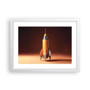 Affisch i vit ram - Det börjar med en dröm - 40x30 cm