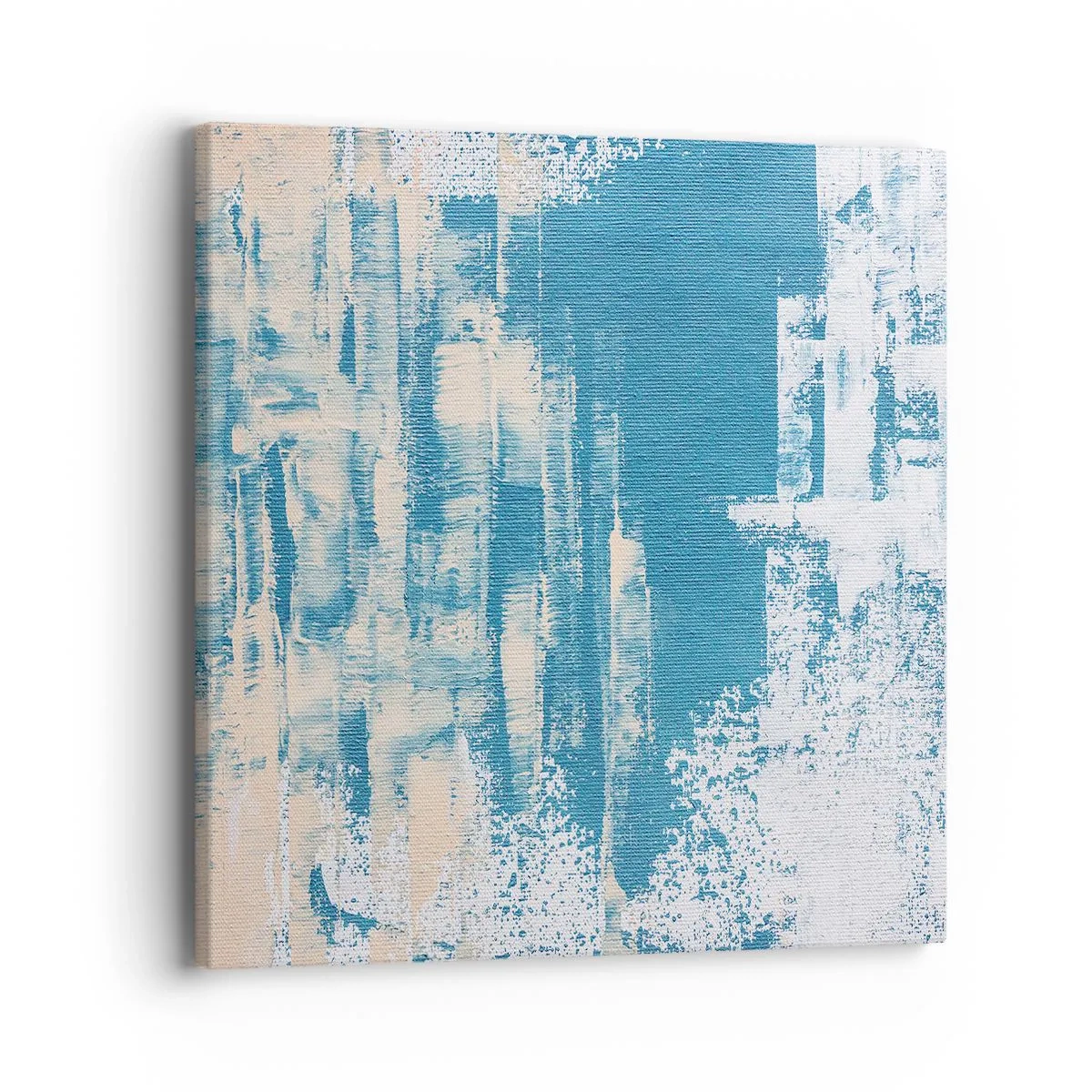 Canvastavla - Bild på duk - Genom istapp - 40x40 cm