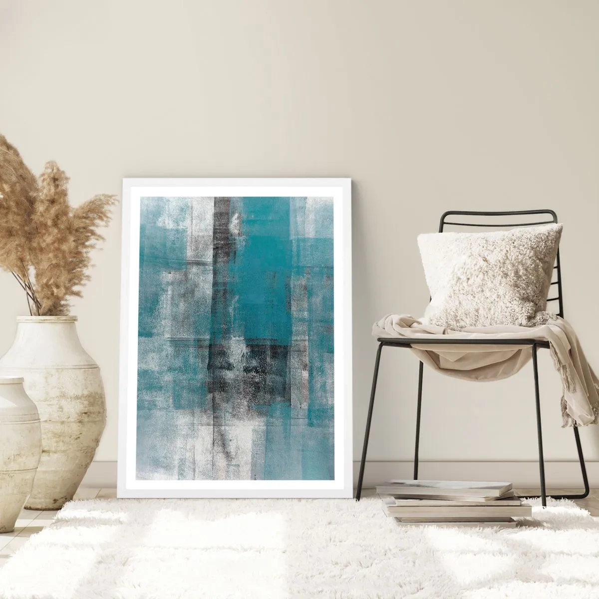 Affisch i vit ram - Vatten och luft - 61x91 cm