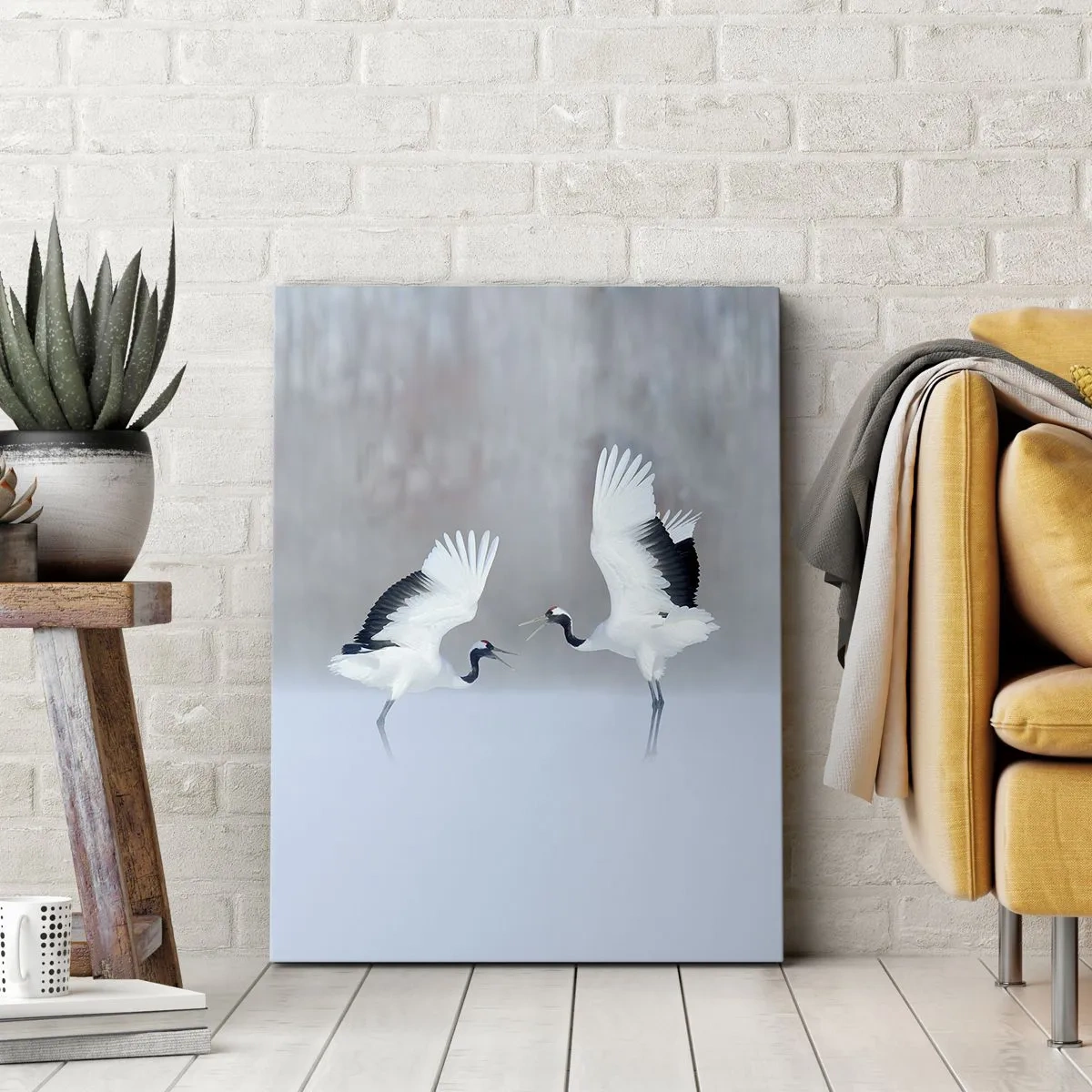 Canvastavla - Bild på duk - Dansen i dimman - 70x100 cm