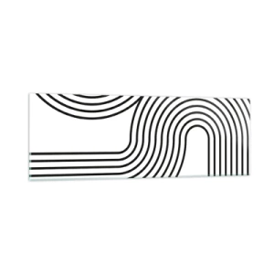 Glastavla - Bild på glas - På en kurva - 90x30 cm