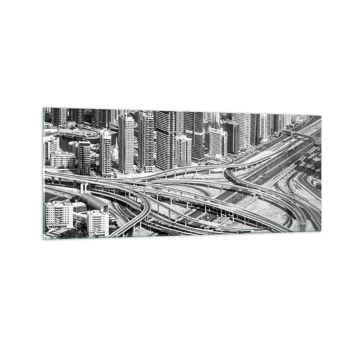 Glastavla - Bild på glas - Dubai - en omöjlig stad - 100x40 cm