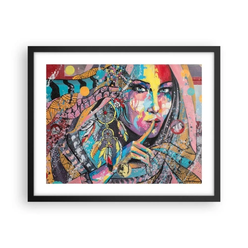 Affisch i svart ram - Var tyst tills du förstår - 50x40 cm