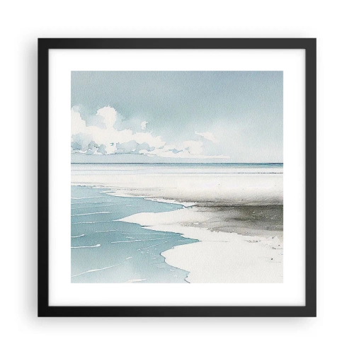 Affisch i svart ram - Milt tidvatten - 40x40 cm