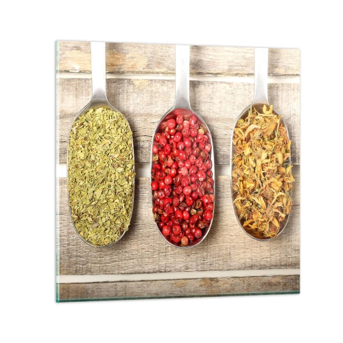 Glastavla - Bild på glas - Köksmagi - 50x50 cm