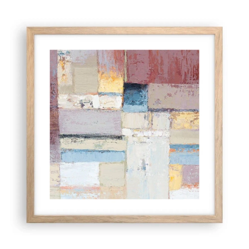 Affisch i ram av ljusek - Geometrins lugn - 40x40 cm