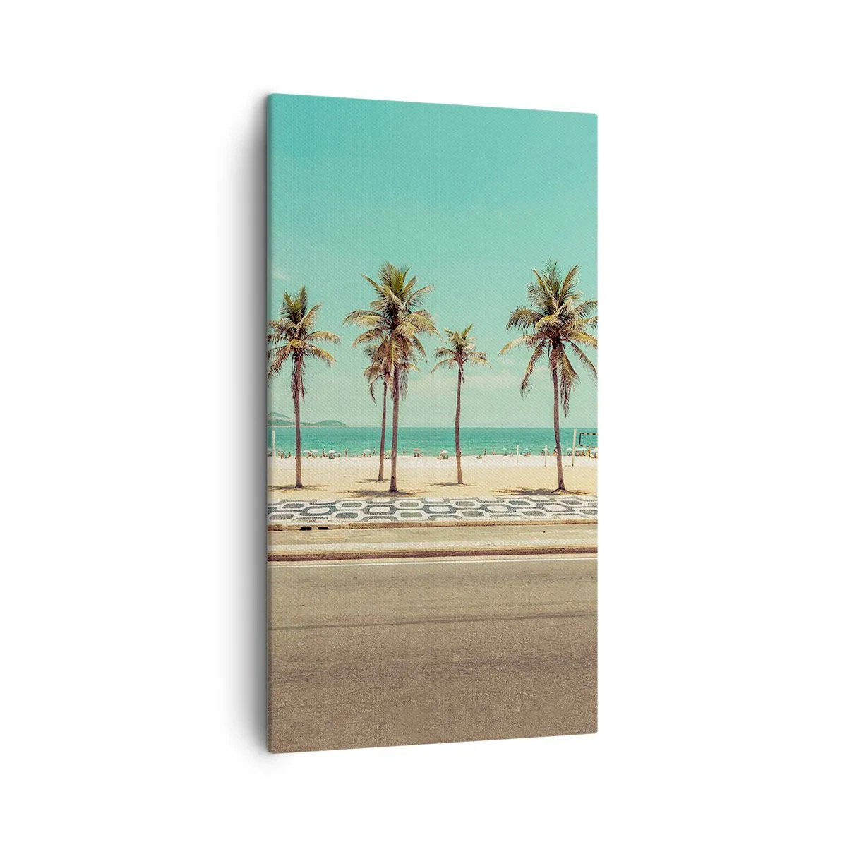 Canvastavla - Bild på duk - På stranden - 45x80 cm