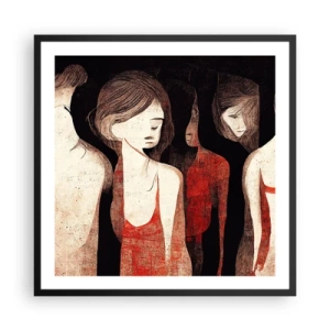 Affisch i svart ram - Madonnor av mörker - 60x60 cm