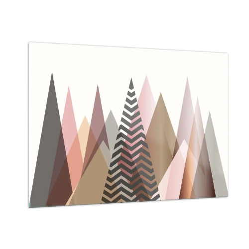 Glastavla - Bild på glas - Utsikt över pyramider - 100x70 cm