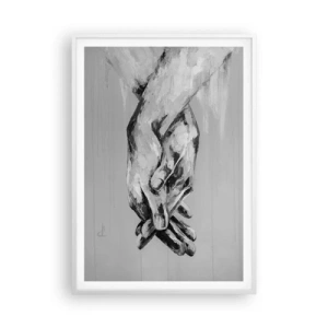 Affisch i vit ram - Början... - 70x100 cm