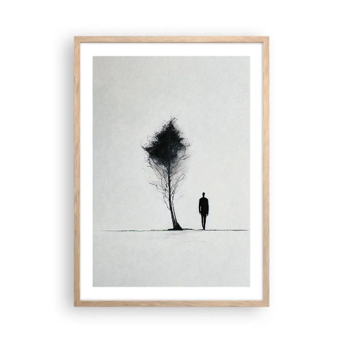 Affisch i ram av ljusek - Vi vandrar alla - 50x70 cm