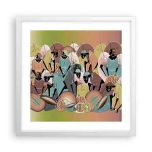 Affisch i vit ram - Högtiden kommer - 40x40 cm