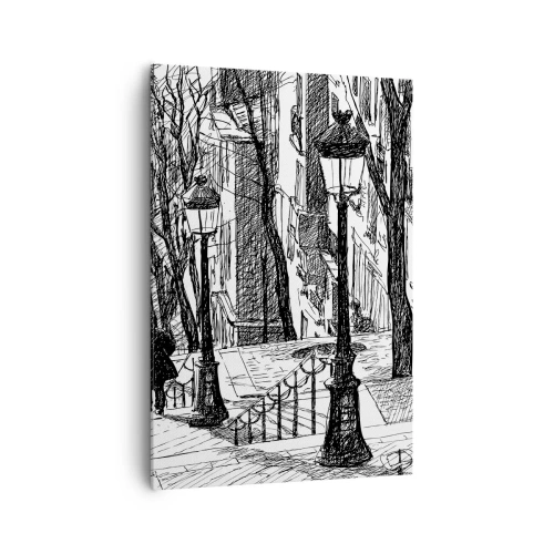 Canvastavla - Bild på duk - Kärlekshistoria eller rysare? - 70x100 cm