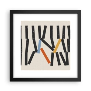 Affisch i svart ram - Domino - komposition - 30x30 cm