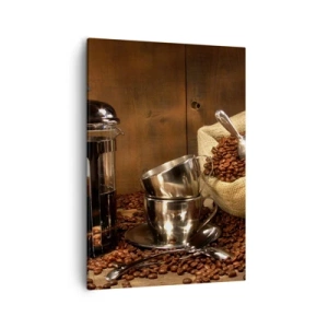 Canvastavla - Bild på duk - Kaffets charm - arom och smak - 50x70 cm