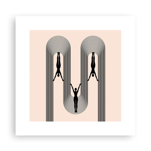 Affisch - Upp och ner - 30x30 cm