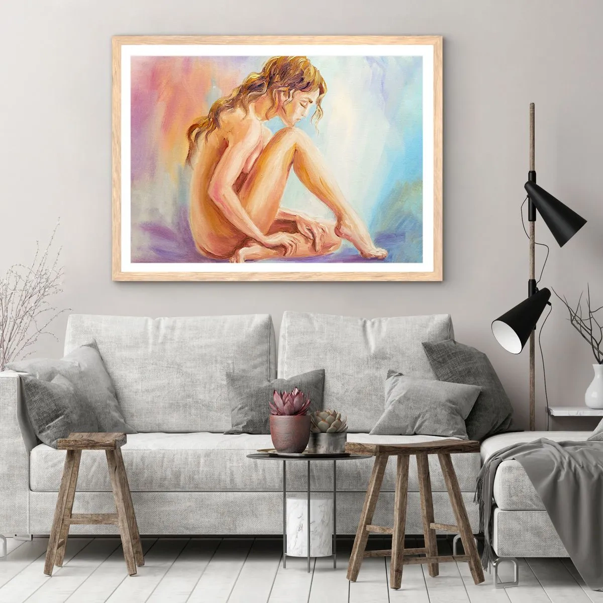Affisch i ram av ljusek - Kärlekens akt - 91x61 cm